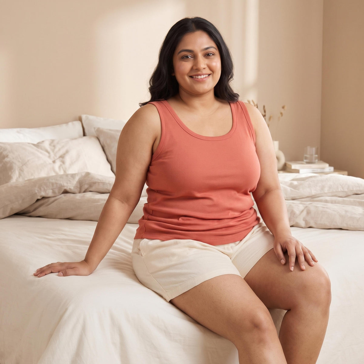 Organic Bamboo Azo free Plus Size Tank Top for Women - Pack of 2