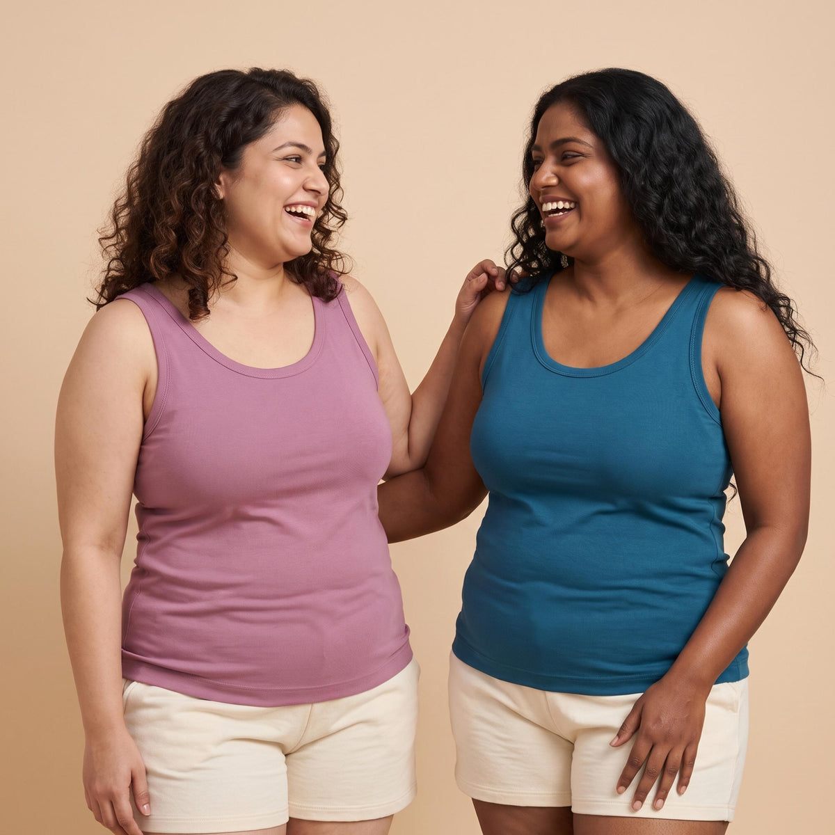 Organic Bamboo Azo free Plus Size Tank Top for Women - Pack of 2