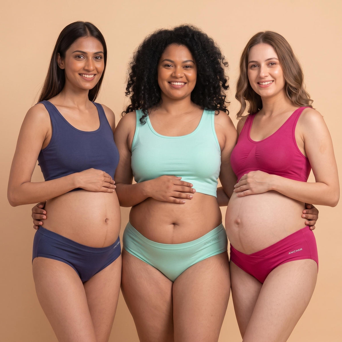 Organic Bamboo Azo free Maternity Panties for Women-pack of 3
