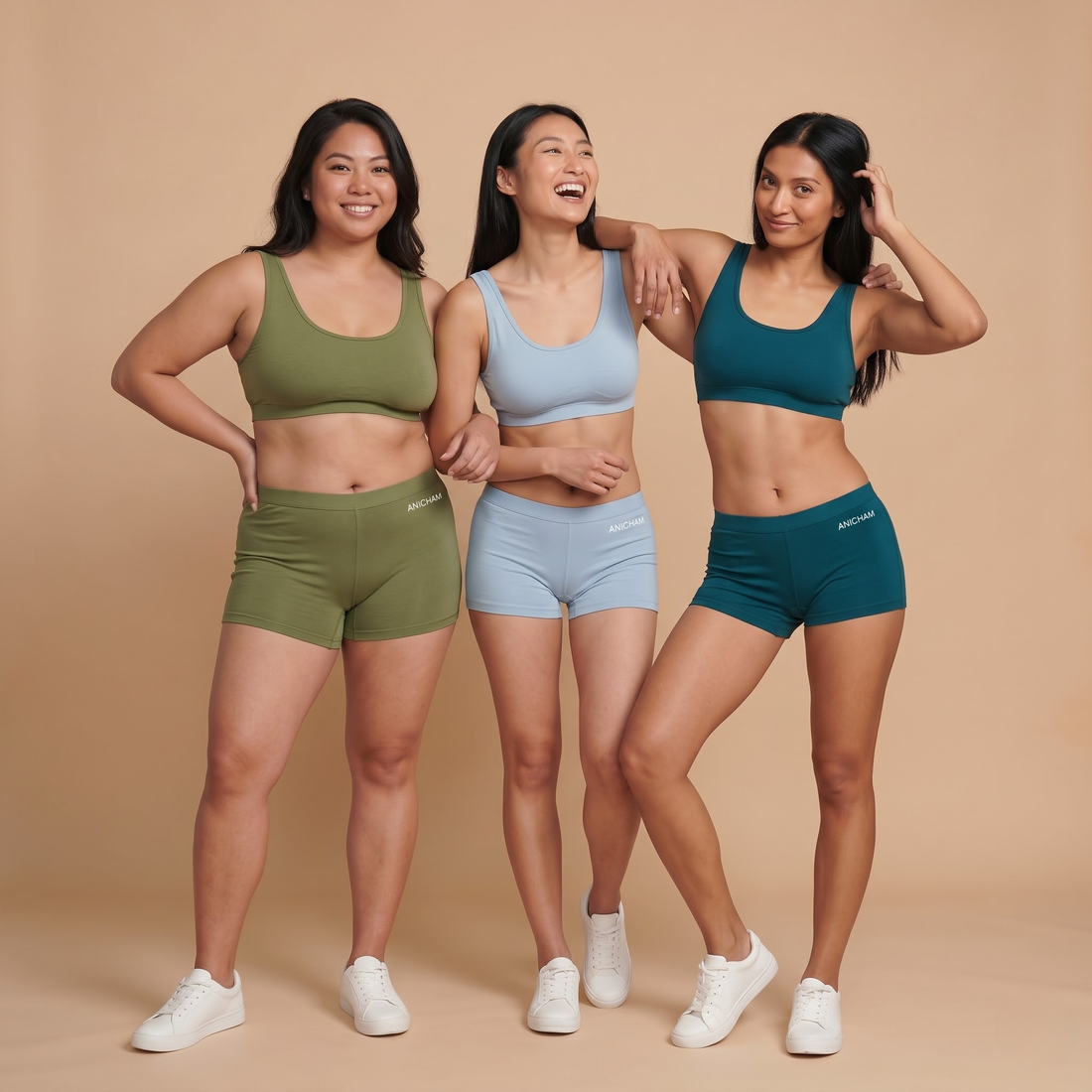 Organic Bamboo Azo free  Boy shorts for Women-pack of 3