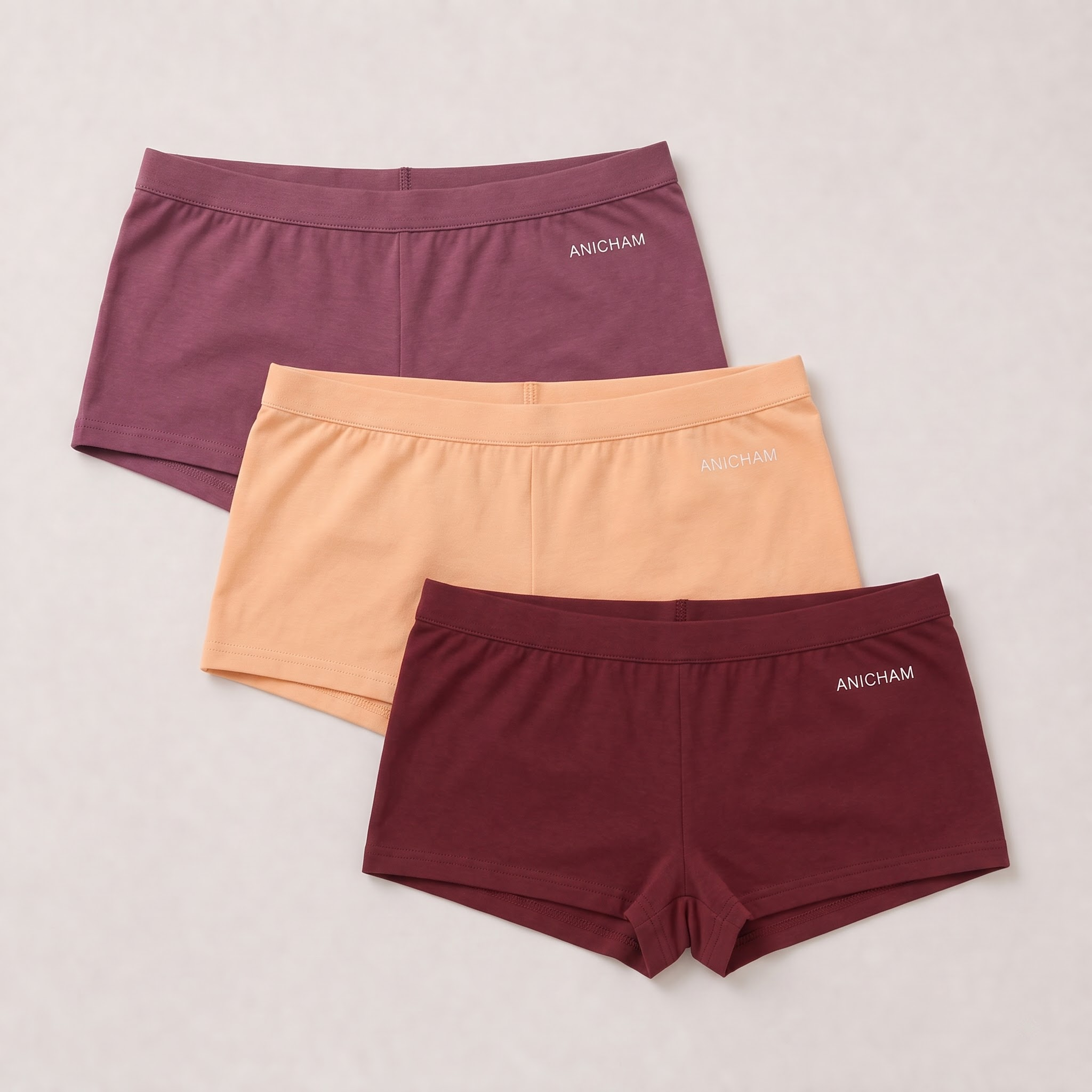 Organic Bamboo Azo free  Boy shorts for Women-pack of 3