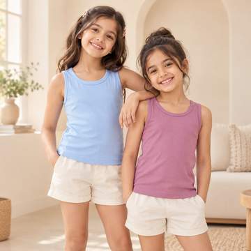 Organic Bamboo Azo free Kids Tank Top - Pack of 4
