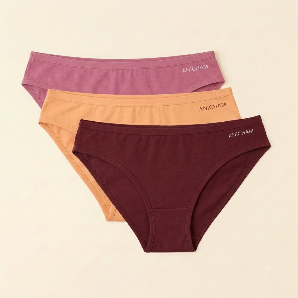 Organic Bamboo Azo free  bikini Panties for Women-pack of 3