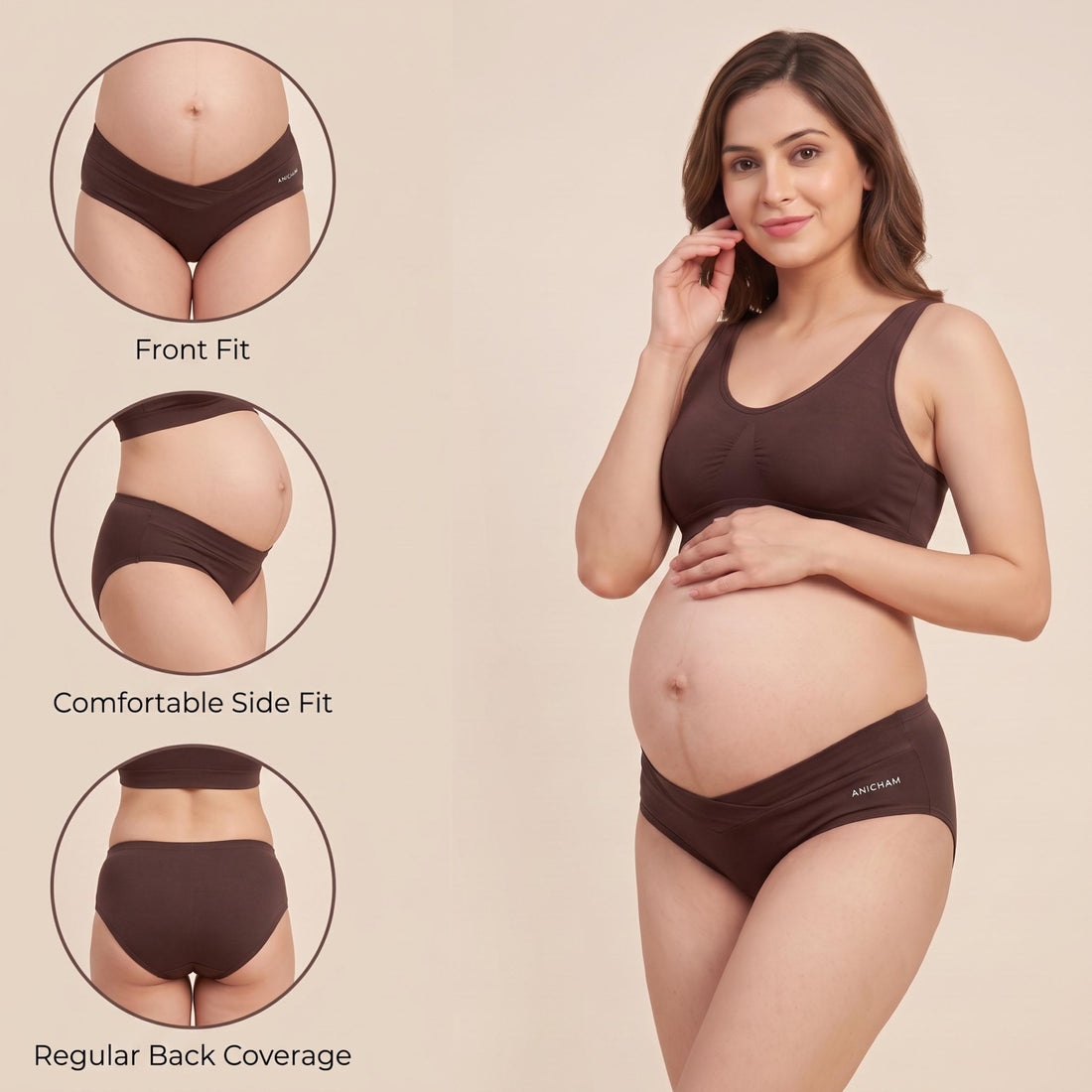 Organic Bamboo Azo free Maternity Panties for Women-pack of 3
