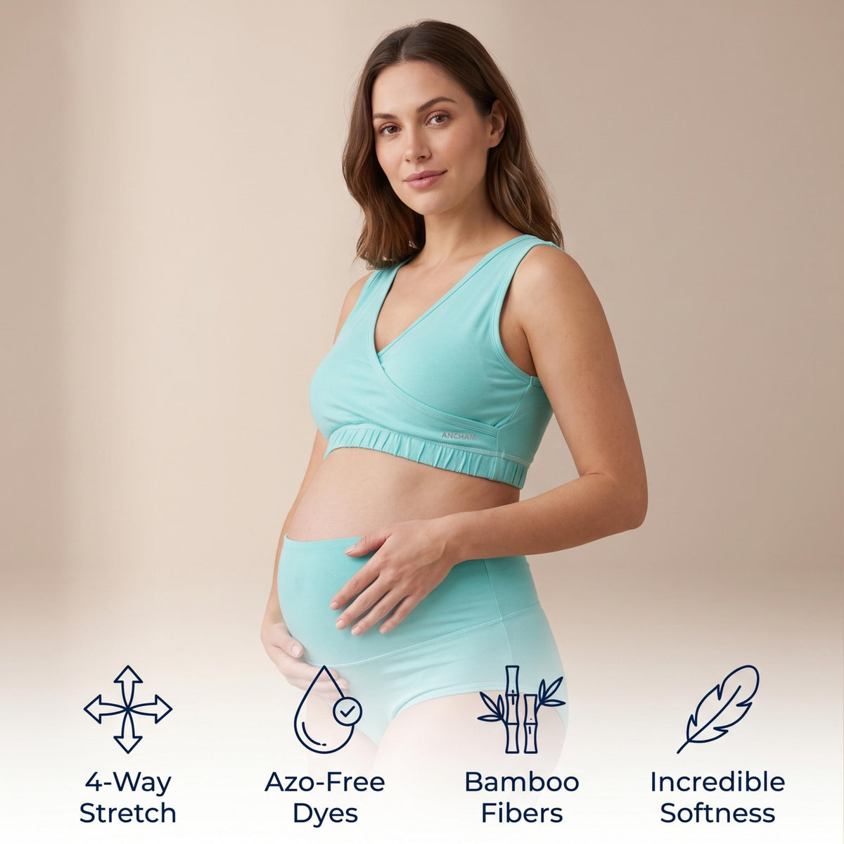 Organic Bamboo Azo free Feeding Brazier for Women - Pack of 2