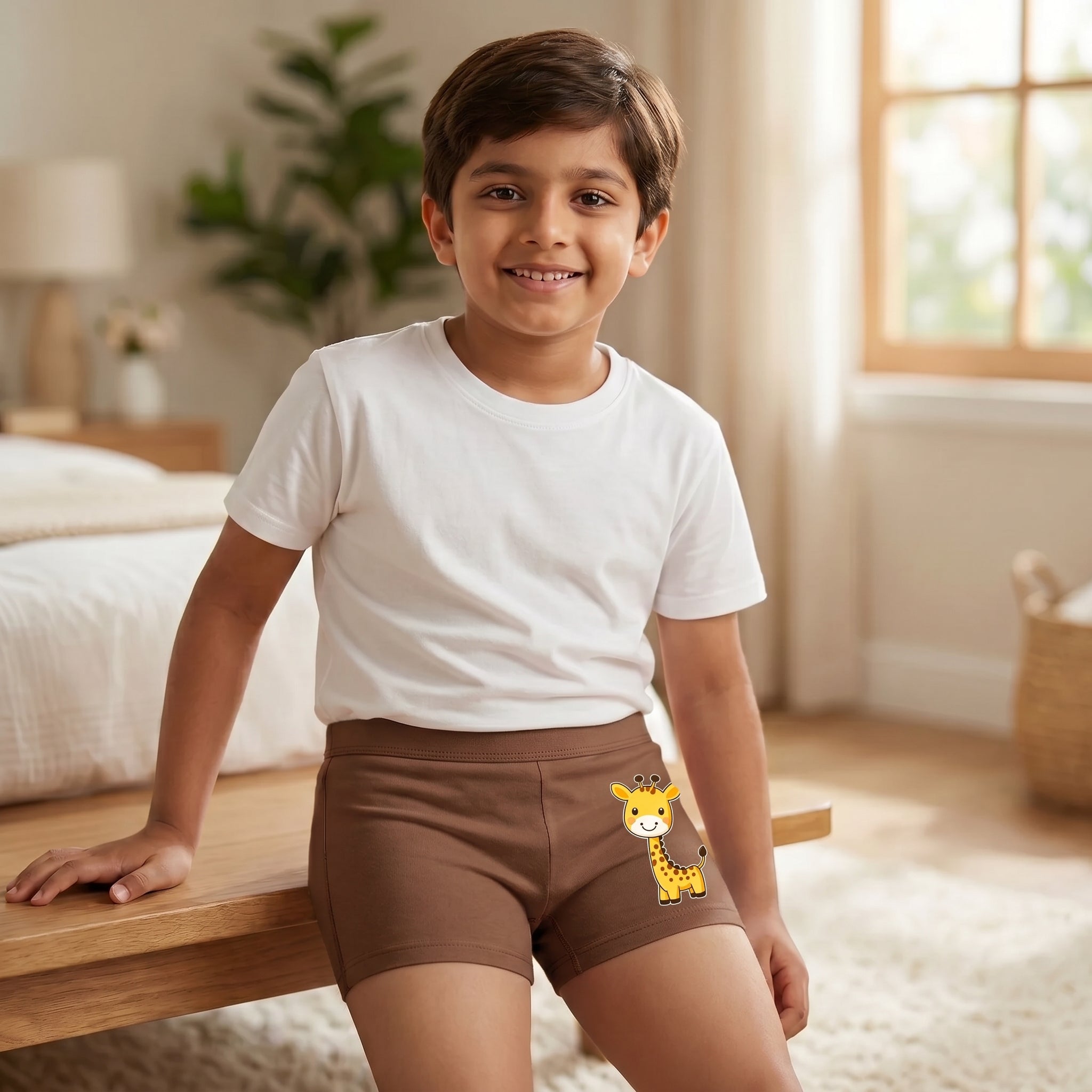 Kids Organic Bamboo Azo free Trunks-pack of 4
