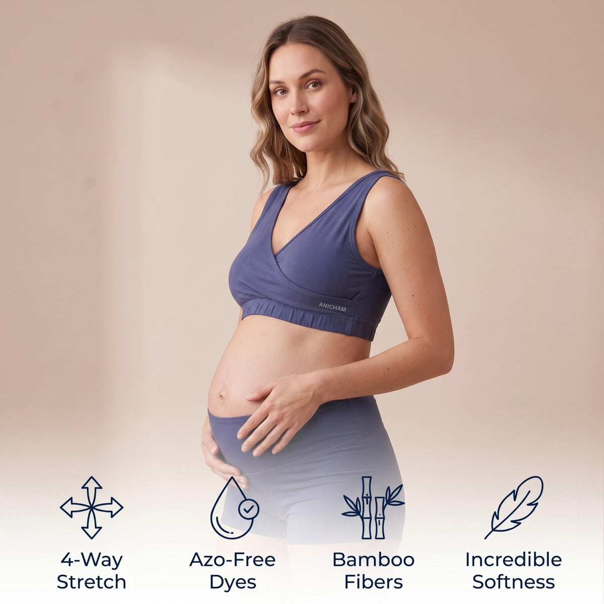 Organic Bamboo Azo free Feeding Brazier for Women - Pack of 2
