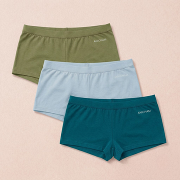 Organic Bamboo Azo free  Boy shorts for Women-pack of 3