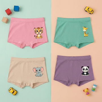 Kids Organic Bamboo Azo free Trunks-pack of 4