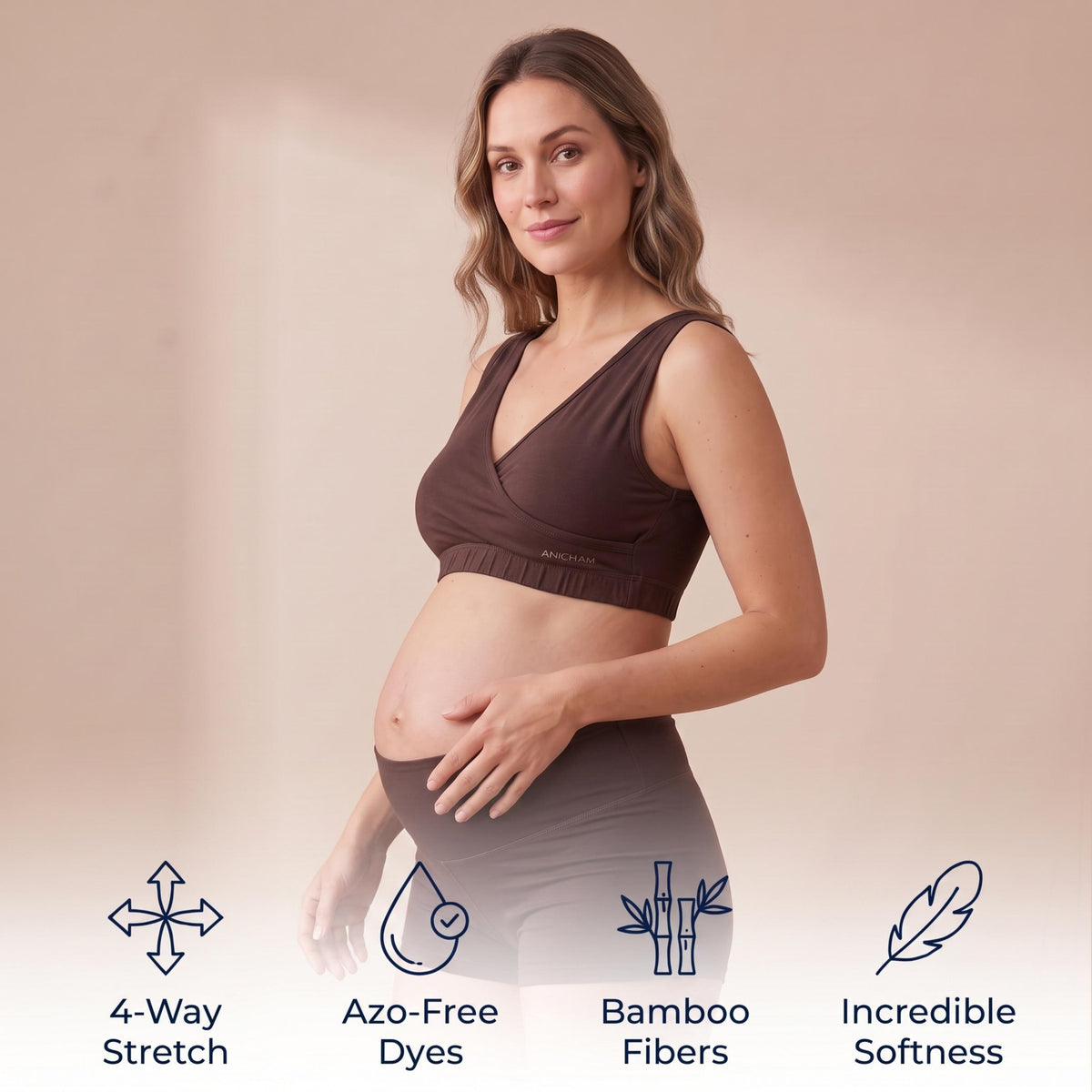 Organic Bamboo Azo free Feeding Brazier for Women - Pack of 2
