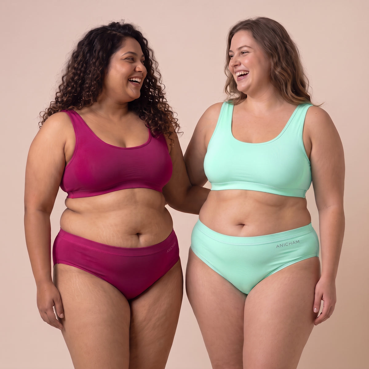 Organic Bamboo Azo free Plus Size Bikini Panties for Women-pack of 2