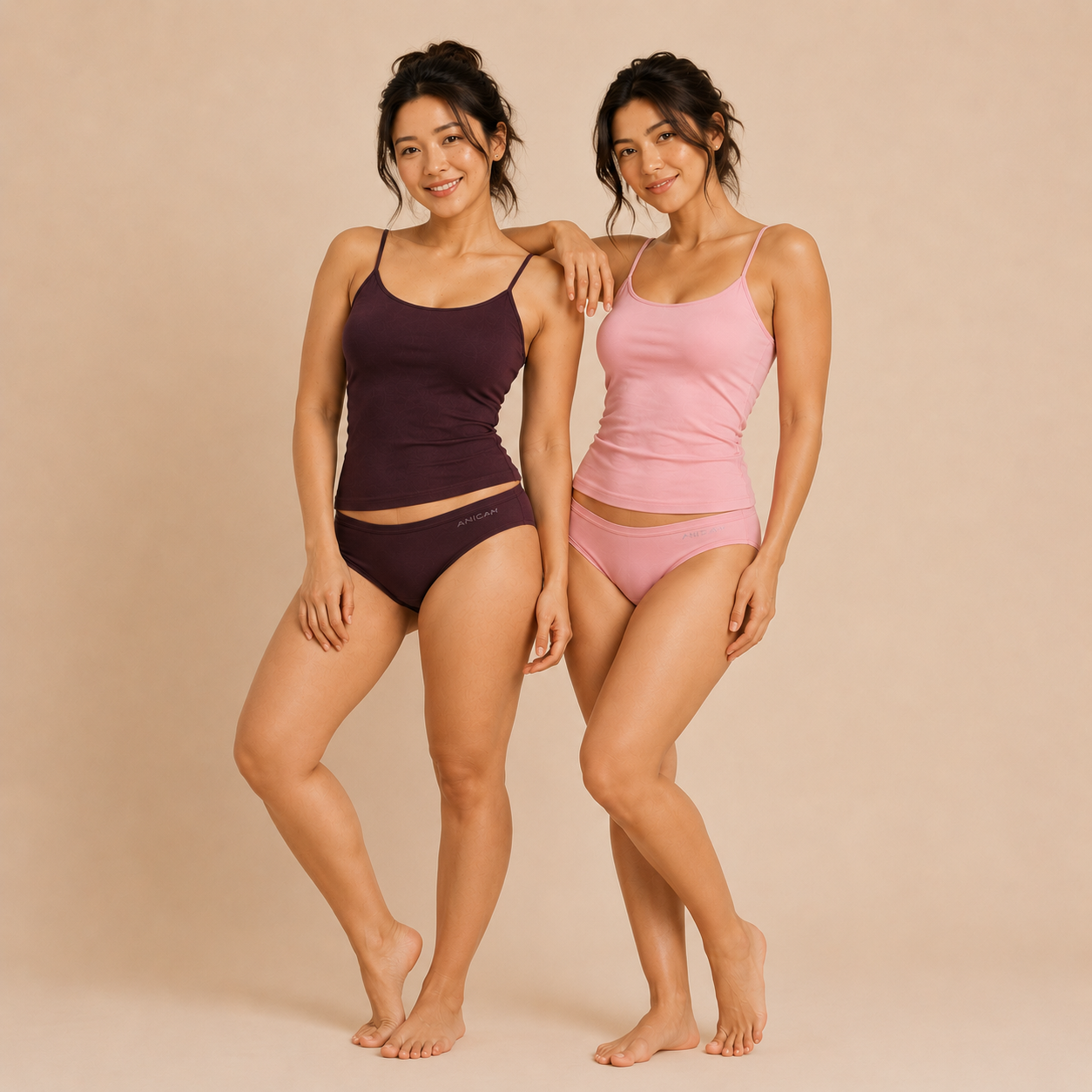 Organic Bamboo Azo free Camisoles For Women - Pack of 2
