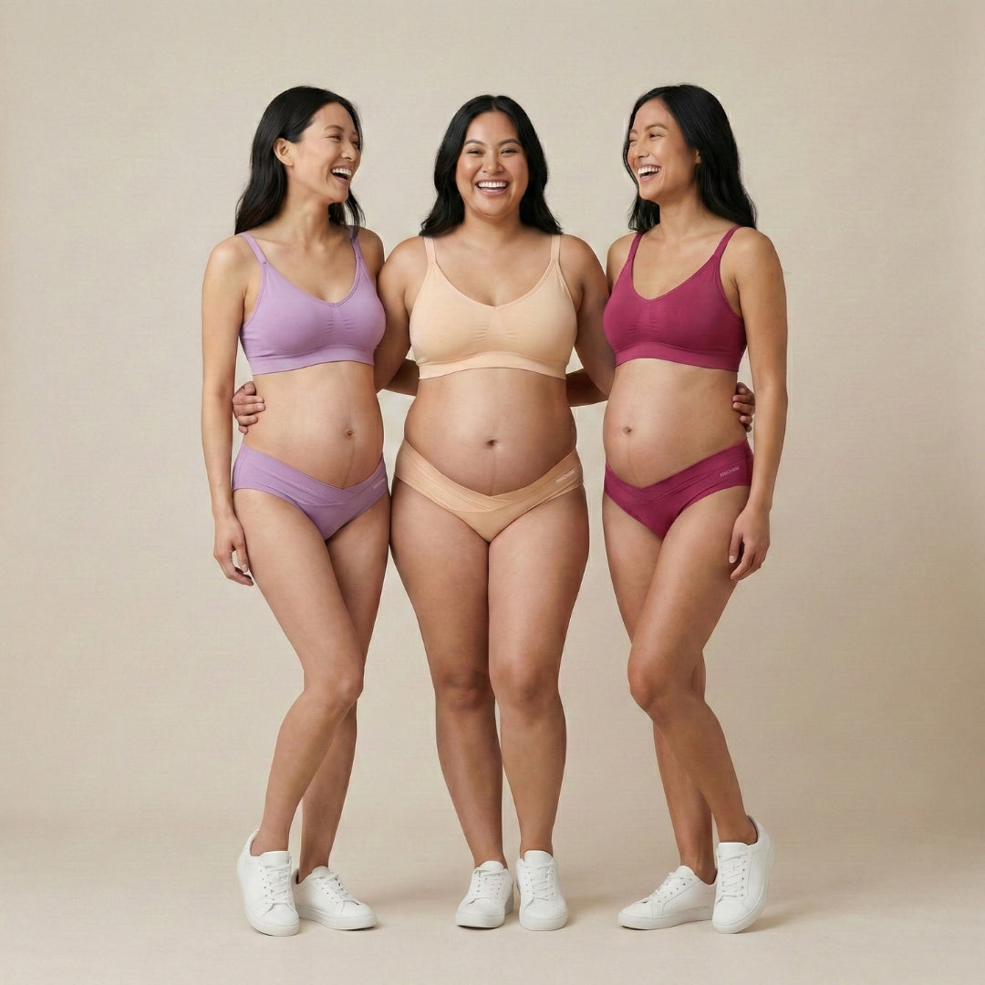 Organic Bamboo Azo free  Maternity Panties for Women-pack of 3