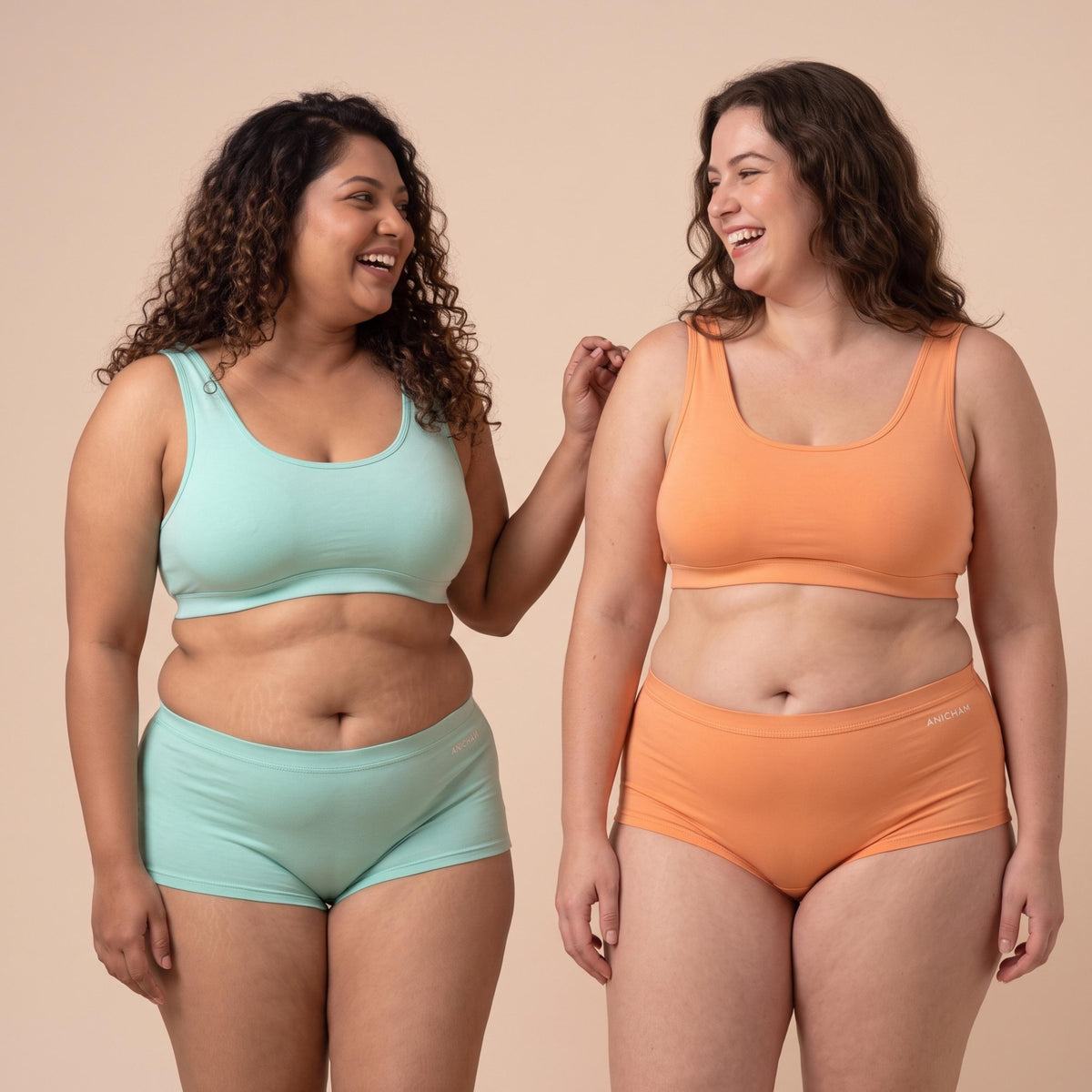 Organic Bamboo Azo free Plus Size Boy Shorts for Women-pack of 2