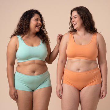 Organic Bamboo Azo free Plus Size Boy Shorts for Women-pack of 2