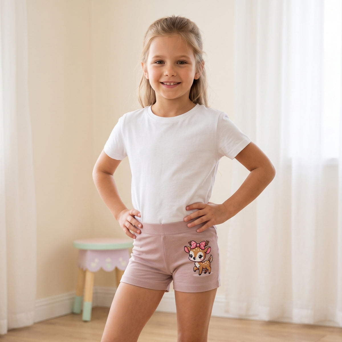 Organic Bamboo Azo free Girls Trunk - Pack of 4