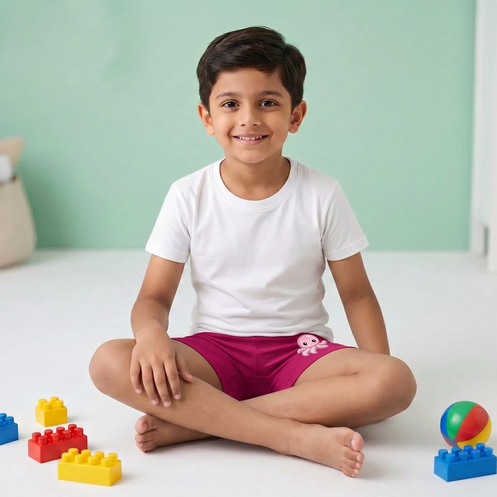Kids Organic Bamboo Azo free Trunks-pack of 4