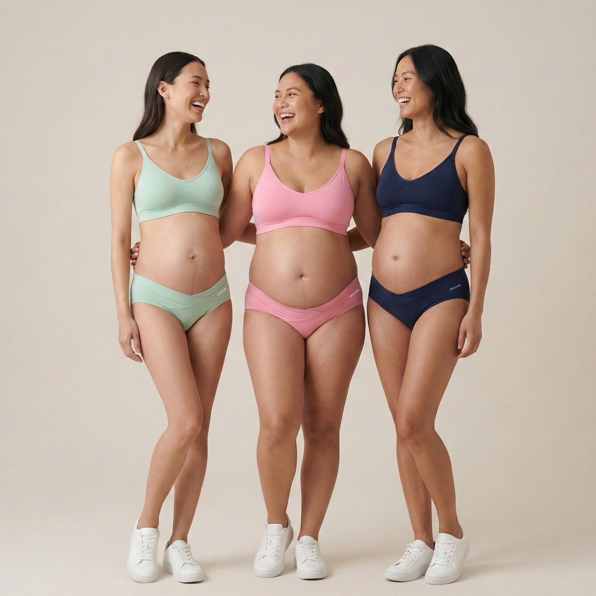 Organic Bamboo Azo free  Maternity Panties for Women-pack of 3 - Color 2