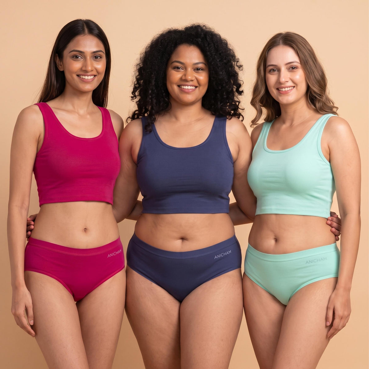 Organic Bamboo Azo free Hipster Panties for Women-pack of 3