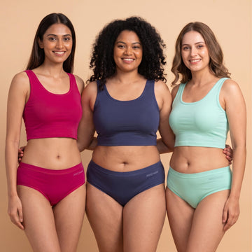 Organic Bamboo Azo free Hipster Panties for Women-pack of 3