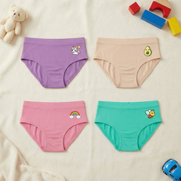 Kids Organic Bamboo Azo free Briefs-pack of 4