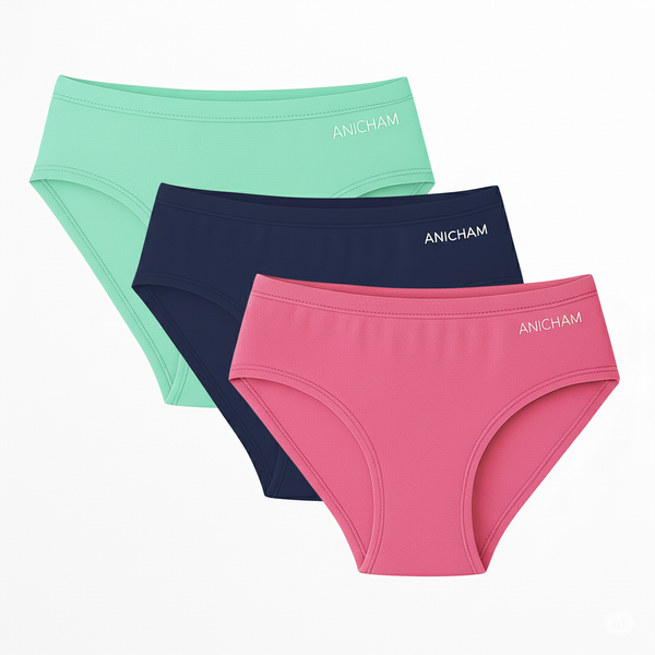 Organic Bamboo Azo free Hipster Panties for Women-pack of 3-Color 2