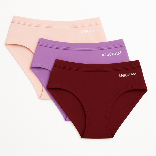 Organic Bamboo Azo free Hipster Panties for Women-pack of 3