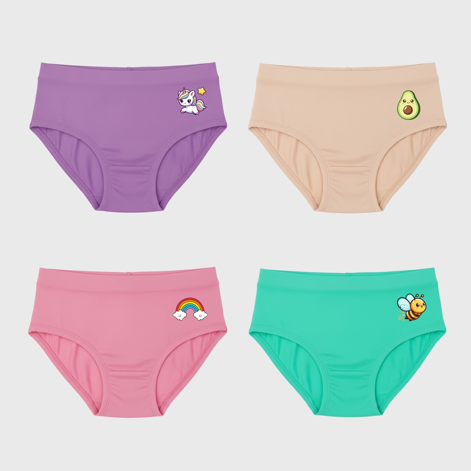 Kids Organic Bamboo Azo free Briefs-pack of 4