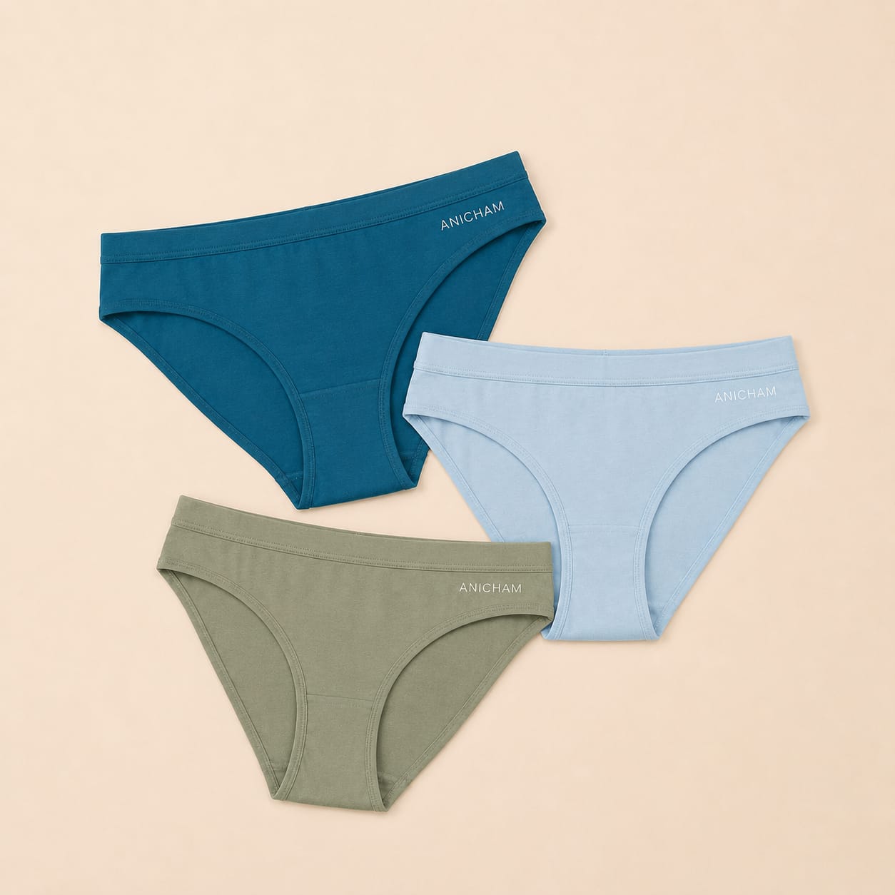 Organic Bamboo Azo free  bikini Panties for Women-pack of 3