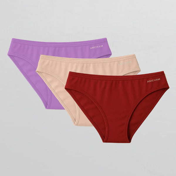 Organic Bamboo Azo free  bikini Panties for Women-pack of 3