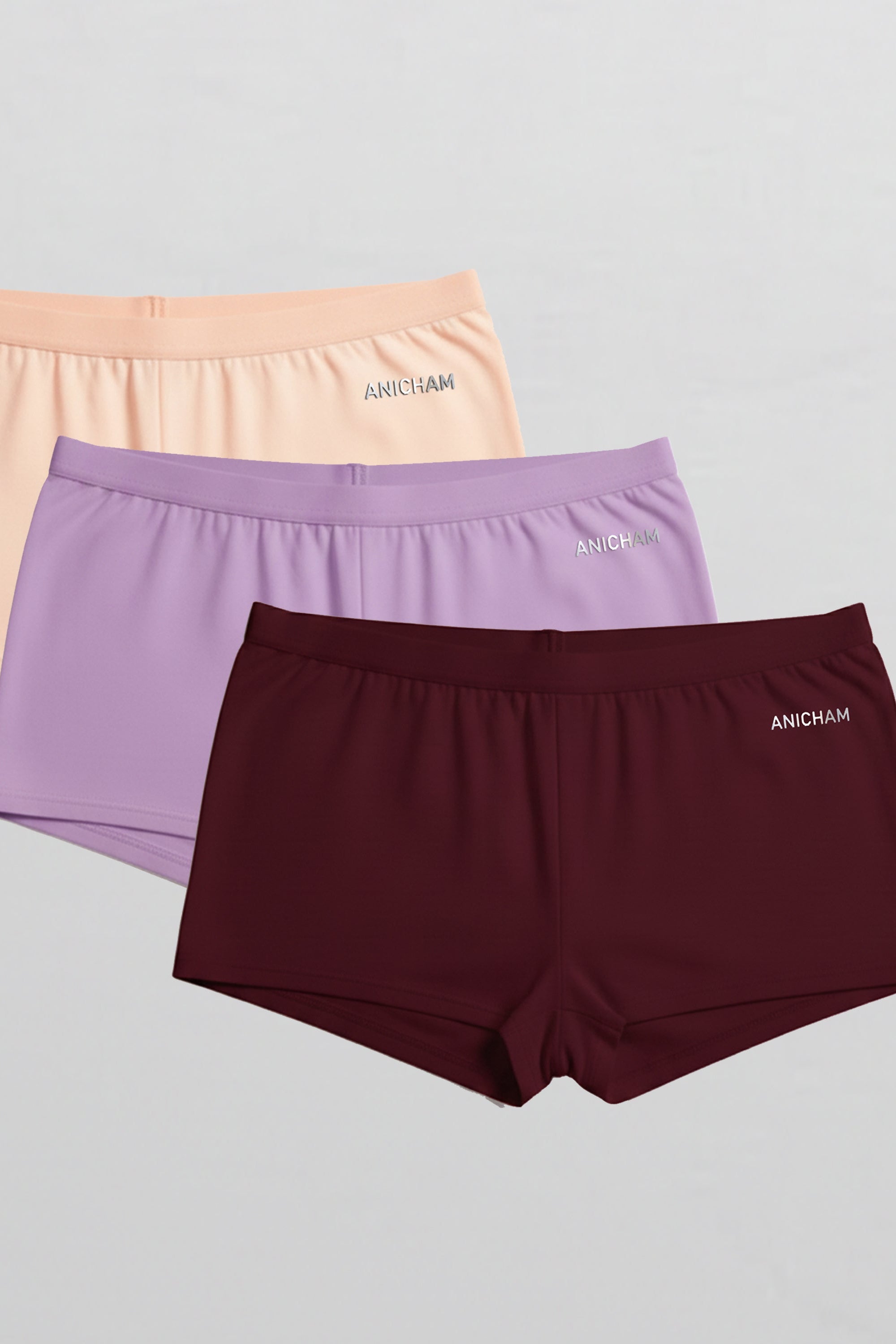 Organic Bamboo Azo free  Boy shorts for Women-pack of 3