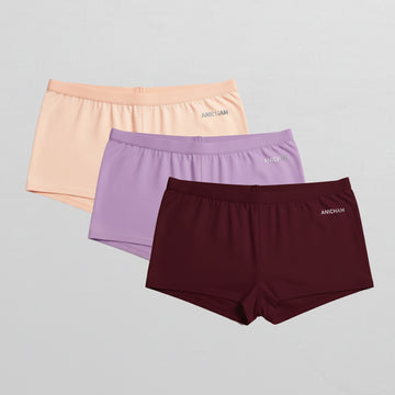 Organic Bamboo Azo free  Boy shorts for Women-pack of 3